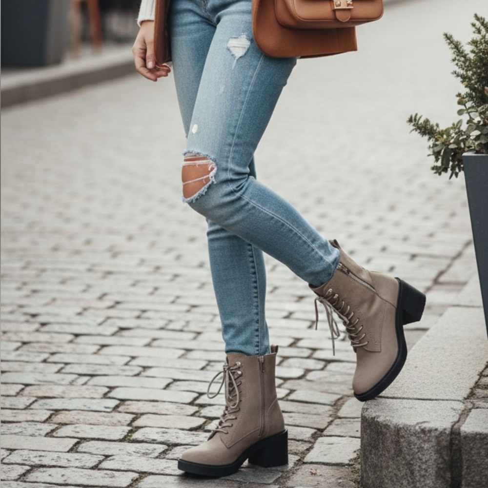 Mia Galit lace up combat boots July sale